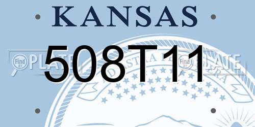508T11 Kansas License Plate