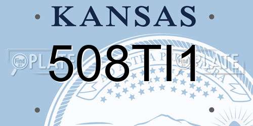 508TI1 Kansas License Plate
