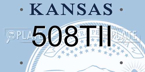 508TII Kansas License Plate