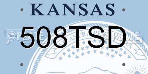 508TSD Kansas License Plate