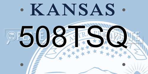 508TSQ Kansas License Plate