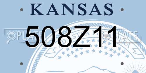 508Z11 Kansas License Plate