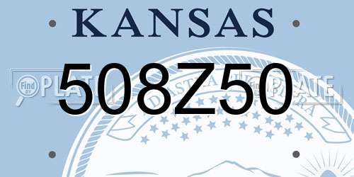 508Z50 Kansas License Plate