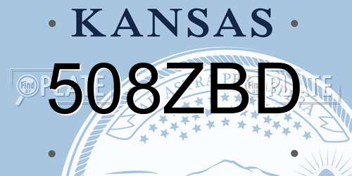 508ZBD Kansas License Plate