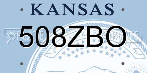 508ZBO Kansas License Plate