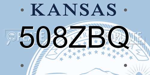 508ZBQ Kansas License Plate