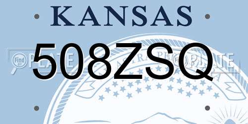 508ZSQ Kansas License Plate