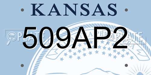 509AP2 Kansas License Plate