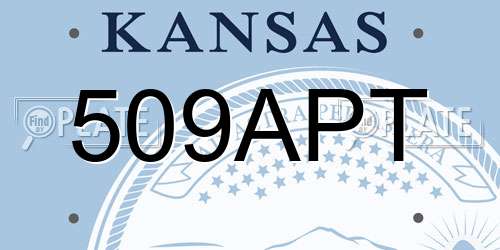 509APT Kansas License Plate
