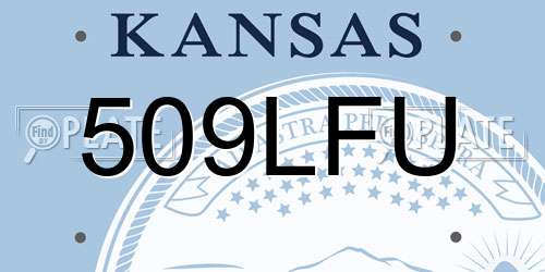 509LFU Kansas License Plate