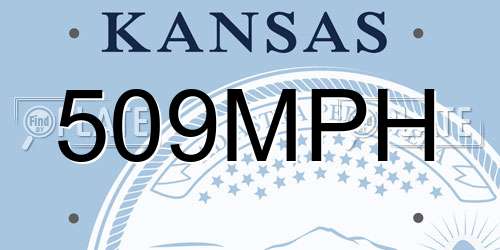 509MPH Kansas License Plate