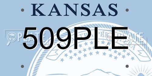 509PLE Kansas License Plate