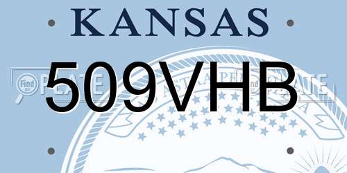 509VHB Kansas License Plate