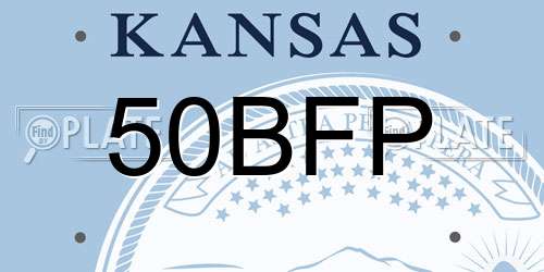 50BFP Kansas License Plate