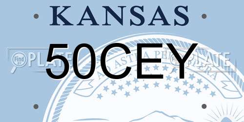 50CEY Kansas License Plate