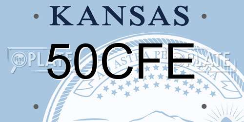 50CFE Kansas License Plate