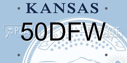50DFW Kansas License Plate