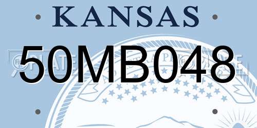 50MB048 Kansas License Plate