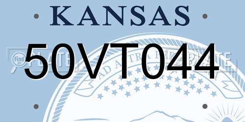 50VT044 Kansas License Plate