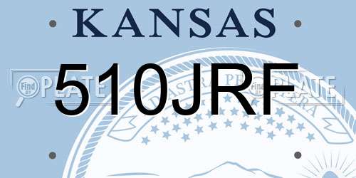 510JRF Kansas License Plate