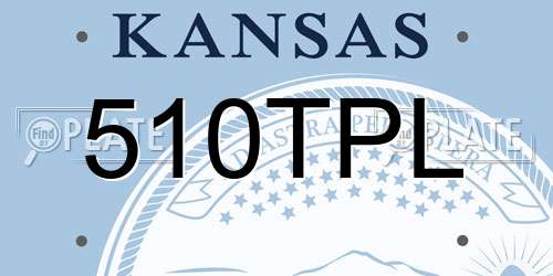510TPL Kansas License Plate