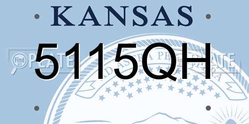 5115QH Kansas License Plate
