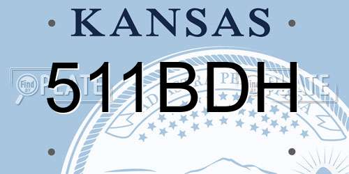 511BDH Kansas License Plate