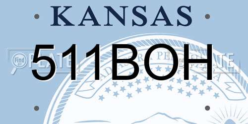 511BOH Kansas License Plate