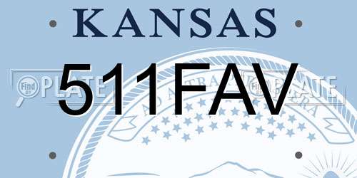 511FAV Kansas License Plate