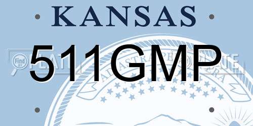 511GMP Kansas License Plate