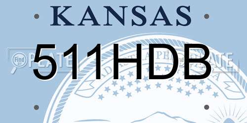 511HDB Kansas License Plate