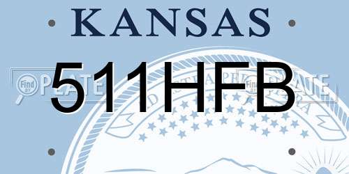 511HFB Kansas License Plate