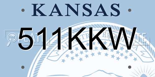 511KKW Kansas License Plate
