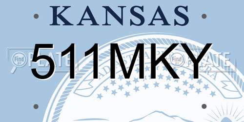 511MKY Kansas License Plate