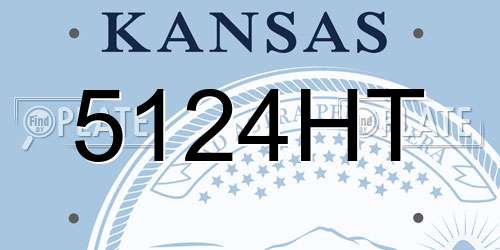 5124HT Kansas License Plate