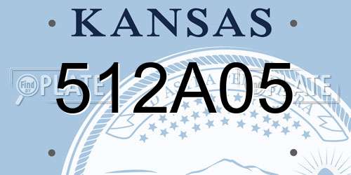 512A05 Kansas License Plate