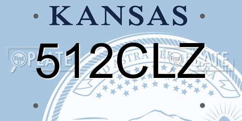 512CLZ Kansas License Plate