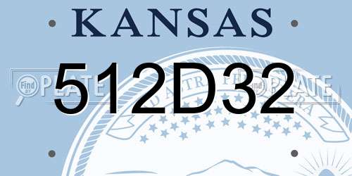 512D32 Kansas License Plate