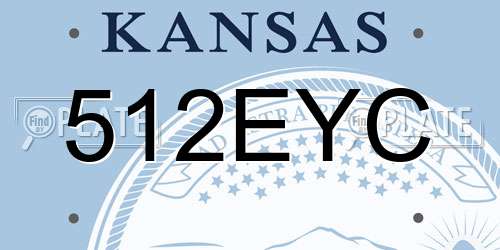 512EYC Kansas License Plate