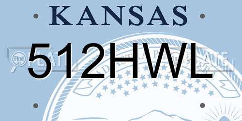 512HWL Kansas License Plate