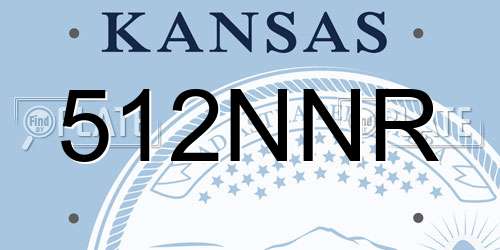 512NNR Kansas License Plate
