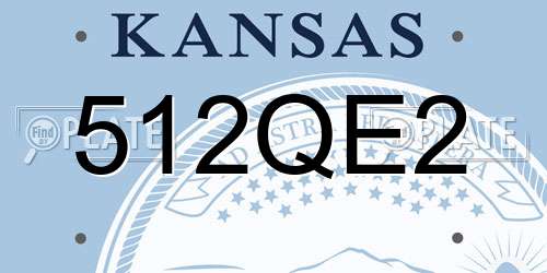 512QE2 Kansas License Plate