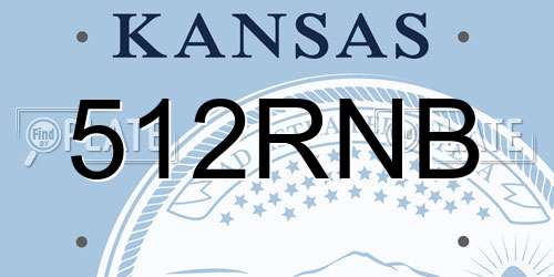 512RNB Kansas License Plate