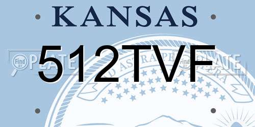 512TVF Kansas License Plate