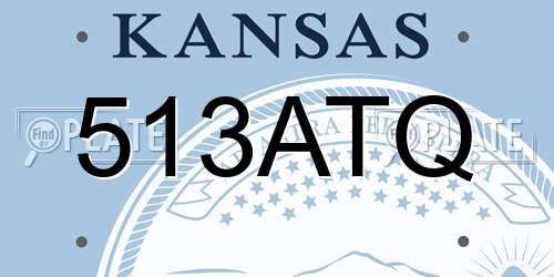 513ATQ Kansas License Plate
