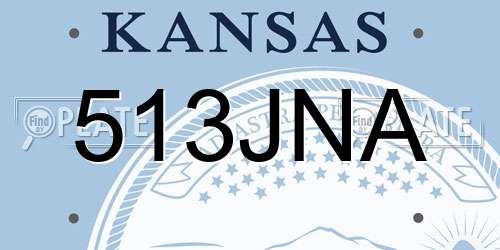 513JNA Kansas License Plate