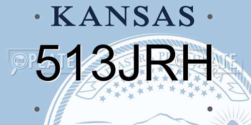 513JRH Kansas License Plate