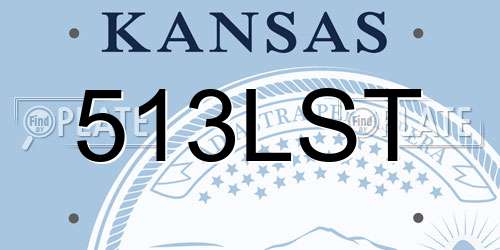 513LST Kansas License Plate