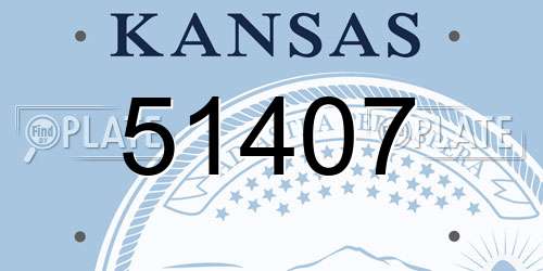 51407 Kansas License Plate