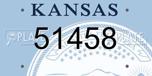 51458 Kansas License Plate